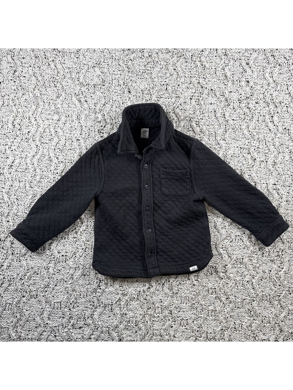 Baby Gap Black Quilted Jacket Shirt toddler 4 years Brand